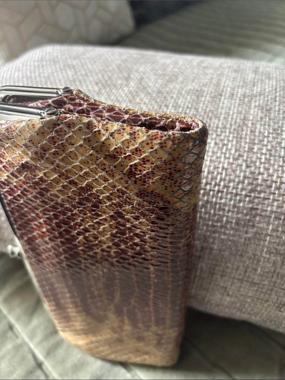 HOBO Snake-Print Lauren Wallet